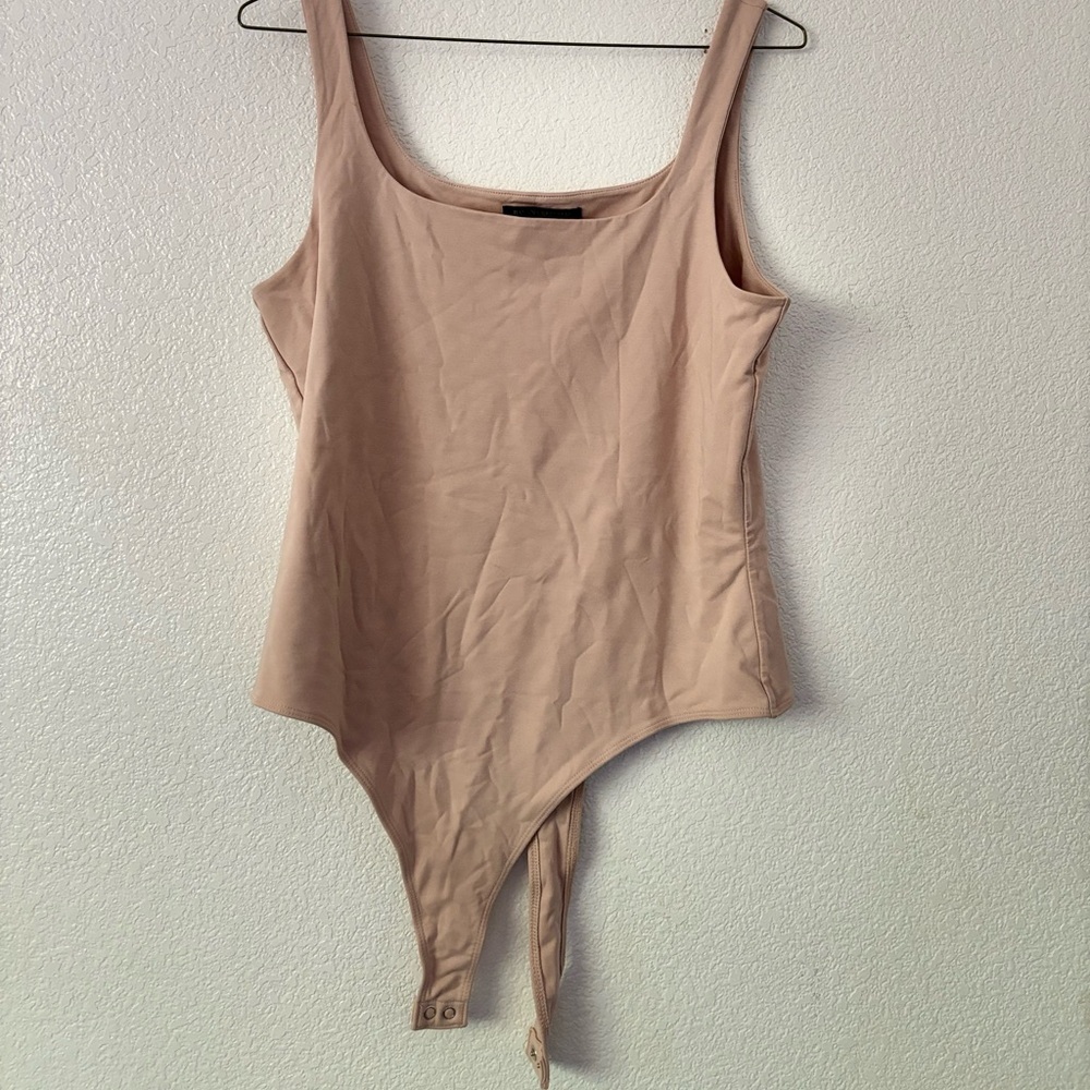 Banana Republic Tan Sleeveless Fitted Bodysuit